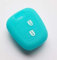 Silicone Car key Cover 2 Button Compatible With PEUGEOT 107 207 307 407 106 206 306 406 Remote Fob Case 5 (Glow in the dark blue)