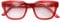 LONDON MOLE Brillen | Coole Leser | Stilvolle Rechteckige Lesebrille | Herren Damen Unisex | Federscharniere | Transparentes Rot | + 1,5 Vergrößerung