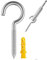 304 Edelstahl Schraubhaken, Metallhaken, Heavy Duty Screw Eye Hooks, Holzklemme Ring Eye Haken, Hängemattenhalterungen, Ösenbolzen (3.5 26 pcs + 1 pcs 1/4 hex shank wing nut driver)