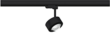 Paulmann 91393 LED Schienensystem ProRail3 Schienenspot Aldan 8,2W 4000K 230V Schwarz, Chrom dimmbar Schienensysteme Deckenschiene Metall