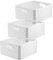 Rotho Country 3er-Set Aufbewahrungsbox Rattan-Optik, Kunststoff (PP) BPA-frei, Weiss, 14l, (32,8 x 30 x 16 cm)
