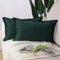 Madizz 2er Set Samt Dekorativ Zierkissenbezüge Luxus Stil Kissenbezug für Sofa für Schlafzimmer Armeegrün 30x50 cm Rechteckigig