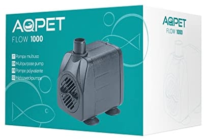 AQPET Flow - Bomba sumergible para acuarios y terrarios con caudal ajustable, flujo 1000, caudal regulable máx. 1000 l/h