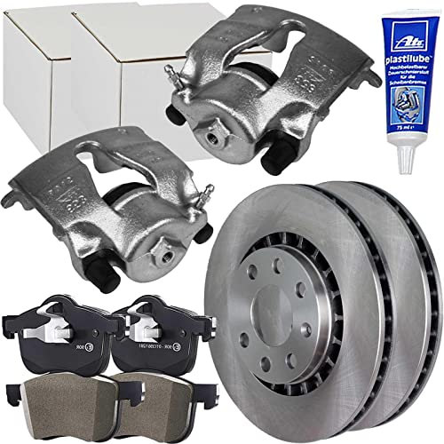 Bremssattel vorne links und rechts, 2 Bremsscheiben 256mm + 4 Bremsbeläge