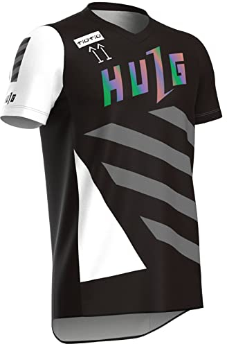 HULG Mountainbike-Shirt,Fahrradtrikot Herren,rennrad Trikot Herren,Fahrradtrikot Herren Kurzarm,MTB Trikot,Atmungsaktives Material,Schnell Trocknend,antibakteriell (style-01,XL)