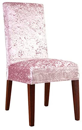 MOCOBA 3 Arten Material Jacquard Esszimmerstuhlbezug Spandex Elastic Stretch Stuhlhusse Hülle für Stühle Küche Hotel Bankett, Style 2 Pink, 4St