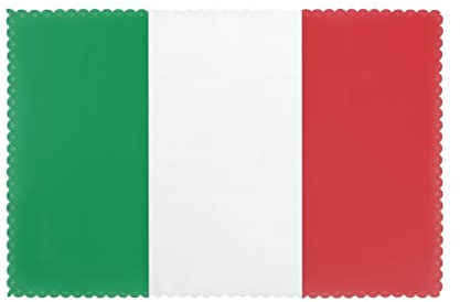 Tischsets mit italienischer Flagge, 6er-Set, 45,7 x 30,5 cm, leicht zu reinigen, hitzebeständig, wasserdicht, Qualität