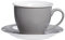Ritzenhoff & Breker Doppio Milchkaffee Tasse mit Untertasse, 350 ml, Grau, Porzellan, Buntes Mix-und-Match-Geschirr
