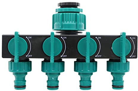 EZGISH Giardino all'aperto 1/2-3/4 Splitter for Tubi Flessibili Valvola di Controllo da Giardino Splitter a 4 Vie Raccordi per irrigazione