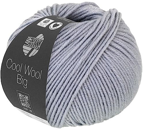 LANA GROSSA Cool Wool Big | Extrafeine Merinowolle waschmaschinenfest und filzfrei | Handstrickgarn aus 100% Schurwolle (Merino) | 50g Wolle zum Stricken & Häkeln | 120m Garn FB 1019