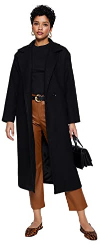 Trendyol Women's Damen Gerade Lange Ärmel Regulär Hijab-Mantel Modest Coat, Black, 38