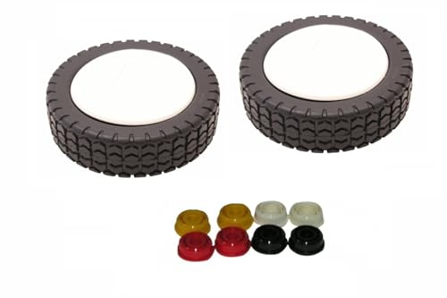 2x SECURA Universal Rasenmäher Rad Räder Ersatzrad (150mm Ø)