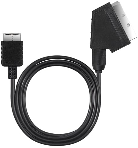 Gamer Gear RGB Scart Cable compatible with PS1 PS2 PS3 1.8m/ 6ft Male Scart Cable TV Console Lead PAL NOT for HDMI