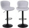 Nusetx Barhocker 2er Set, Barstuhl Höhenverstellbar, Barstühle mit Lehne und Fußstütze, Drehbar Küchenstühle Bar Stool für Esszimmer, Küche und Theke, Hellgrau
