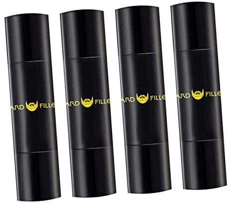 FRCOLOR 4 barras de tinte para barba, lápiz para bigote, práctica varilla moldeadora portátil para moldear la barba 2 en 1, relleno para barba 2 en 1, relleno de plástico