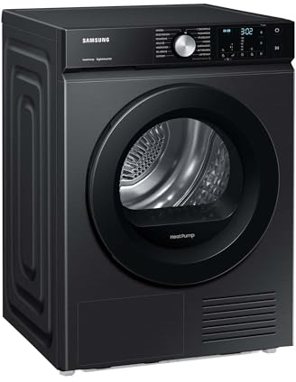 Samsung DV8GBBA225ABEG Bespoke AI Wärmepumpentrockner, 9 kg, 1.400 U/min, EEK: A+++, Trockner mit Hygiene+ Programm, Digital Inverter Motor, Air Refresh, Optimal Dry, Schwarz