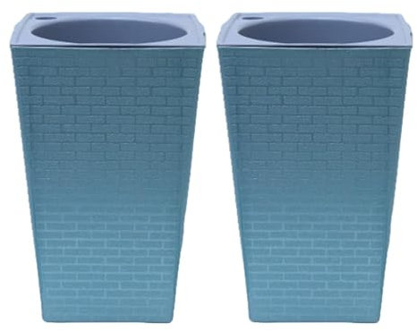 Nbbwwu Macetas de riego automático para plantas de interior | Maceta cuadrada alta con asa, con agujeros de ventilación, macetas multifuncionales de riego automático para orquídeas, orquídeas cola de