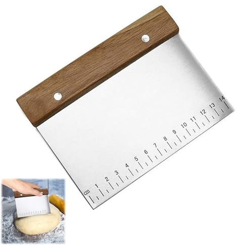 Teigschaber Edelstahl, Teigkarte Edelstahl, Teigspachtel Pizza, Küchenschaber, Teigschneider, Spachtel Küche, Für Die Küche Teigkuchen Pizzaschneider Rechteckiger