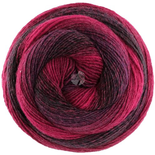 LANA GROSSA Gomitolo Versione | Dochtgarn mit Farbverlauf | Handstrickgarn aus 60% Schurwolle & 40% Polyacryl | 200g Wolle zum Stricken & Häkeln | 700m Garn