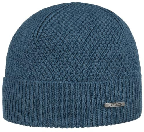 Stetson Rodrick Beanie Merinowolle Made in Italy Unisex Winter Petrol One Size