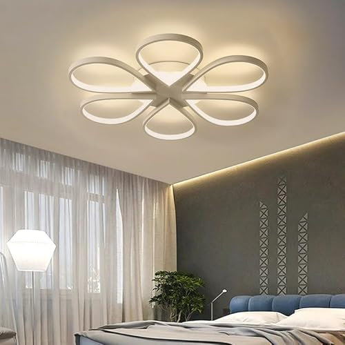 DDYY Wohnzimmerlampe Deckenleuchte Moderne LED dimmbar deckenlampe Wohnzimmer Deckenleuchten weiß 65W mit Fernbedienung Deckenleuchte Wohnzimmer Schlafzimmer Deckenleuchte (weiß, 60cm)