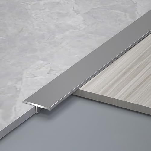 Raouoae Aluminium Abdeckleisten Für Fußböden T Profile Transition Übergangsprofil 3 Stück 100cm Langlebig Und Kratzfest Für Den Perfekten Bodenabschluss(Grau,Breite: 22 mm)