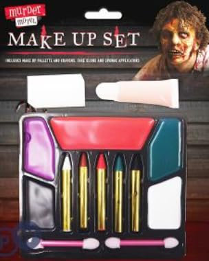 Halloween Make Up Set, Includes Palette with Colours, Brushes, Sponges