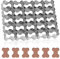 Ausstechform für Kleine Knochencracker, Mini-Ausstechform mit 25 Fächern Keksausstecher aus Edelstahl Kleine Knochenformen zum Backen von Meerestier-Plätzchen