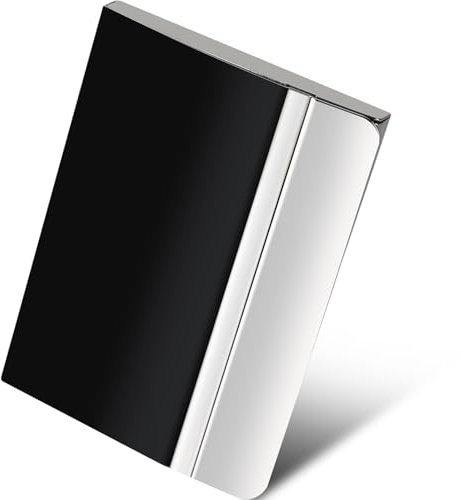 Tdaoxin Porta Biglietti da Visita ad Alta Capacità, Custodia in Metallo per Biglietti da Visita, Scatola per Biglietti da Visita Nera, Custodia per Archiviazione Biglietti da Visita per Uomini e Donne