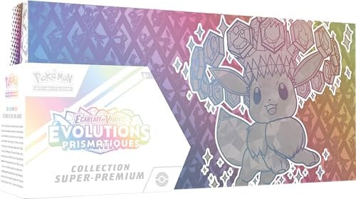 Pokémon TCG: Scarlet and Violet Super-Premium Collection – Prismatic Evolutions (Includes 1 Full-Art Holo Promo Card, 1 Soft Eevee Deck Case and 15 Booster Packs)