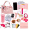 Mädchen Handtasche mit Accessoires, Kinder Handtasche mit Zubehör Prinzessinnen Spielzeug Rollenspielspielzeug für Kinder im Alter von 3-6 Jahren