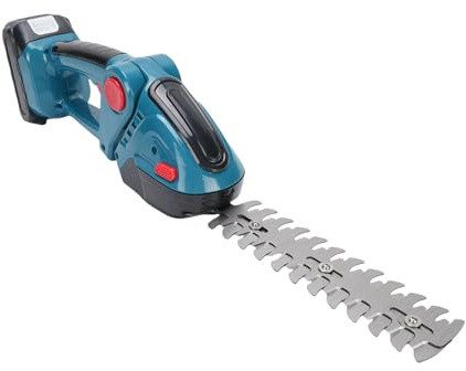 TIKATARER Tagliasiepi a Batteria, Tagliaerba e Tagliasiepi 2 in 1, Tagliaerba Elettrico con 2 Batterie Ricaricabili per Giardini, Cortili, Prati (Spina europea)