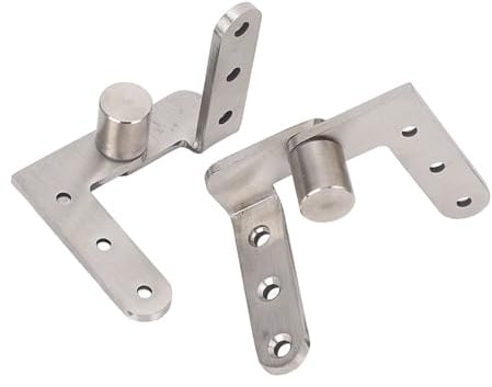 Alomejor Cerniera Incasso Girevole a 270 Gradi Cerniere a Bilico per Porte in Acciaio Inossidabile per Carichi Pesanti per Porte e Recinzioni di Bistrot Carico Massimo 130 Libbre Argento Spazzolato