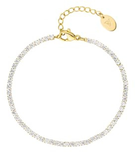 PAUL VALENTINE - Damen Armband Edelstahl - Vergoldet/Golden - mit Zirkonia Stein - PV-B0020