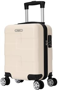 TROLLEY ADC Kabinenkoffer Flugzeug 40x30x20 cm mit abnehmbaren Rollen – Ryanair Handgepäck – Underseat Koffer