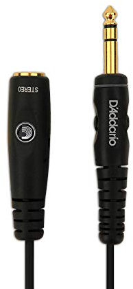 D'Addario Headphone Extension Cable - 1/4 Inch Female to 1/4 Inch Male - 10 Feet/3.05 Meters - Straight - 1 Pack