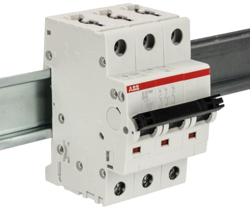ABB Protecta Plus S203M-B6 Miniature Circuit Breaker • 3 Pole • 6A Type B • 440V AC / 12V DC • 10kA Breaking Capacity • DIN Rail Mount • System pro M Compact • Industrial MCB • 2CDS273001R0065