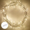 Lights4fun 100er LED Lichterkette warmweiß Lichterkette mit Fernbedienung strombetrieben mit An- und Ausschalter Lichterkette Innen mit Stecker