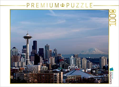 CALVENDO Puzzle Seattle Skyline | 1000 Teile Lege-Größe 64 x 48 cm Foto-Puzzle für glückliche Stunden