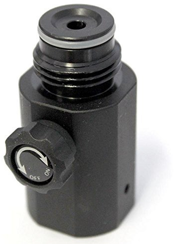 GOG Paintball On/Off Voreingestelltes Ventiladapter, Schwarz
