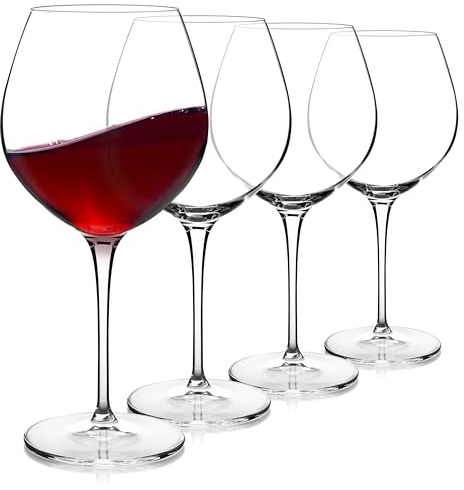 Luigi Bormioli Crescendo 22-1/4-Ounce Bourgogne Wine Glasses, Set of 4