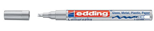 Glanzlackmarker e-753 mit Kalligrafiespitze 1-2,5mm silber