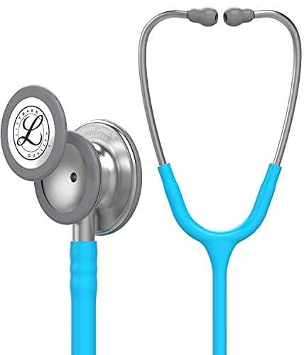 3M Littmann Classic III Stethoskop zur Überwachung, 5835 türkisfarbener Schlauch, 69 cm