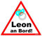 easydruck24de Auto-Aufkleber Baby an Bord, Leon I kfz446 I 16 x 14 cm groß I Junge Sticker mit Schnuller I Hinweis-Aufkleber Achtung Vorsicht I wetterfest