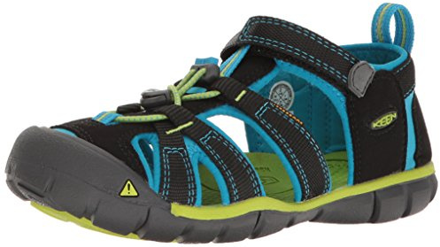 Keen Unisex-Kinder Seacamp Ii Cnx Durchgängies Plateau Sandalen, Schwarz (Black/blue Danube), 36 EU