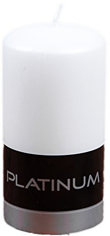 H&S Kerze Stumpenkerze weiß Pearl matt 03311 Platinum 60/115