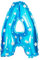 16 Blue Letter A Foil Balloons Air Filled Self Inflating Birthday Anniversary Wedding Party Banner Decorations