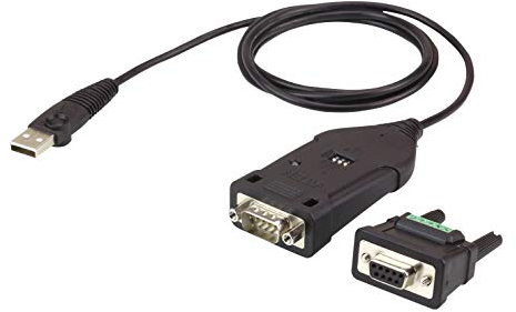 Aten UC485 adaptador de cable USB A DB-9 Negro