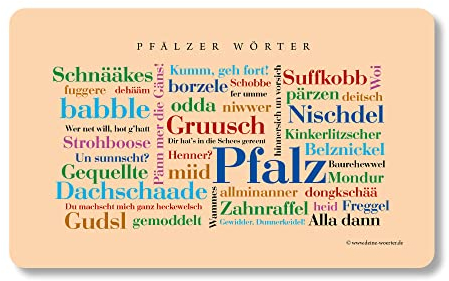 Frühstücksbrettchen Pfälzer Wörter