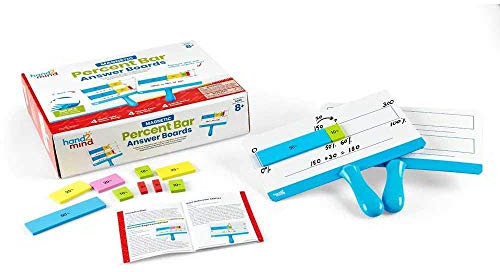 Learning Resources 4er-Set Rechentafeln zur Prozentrechenleiste